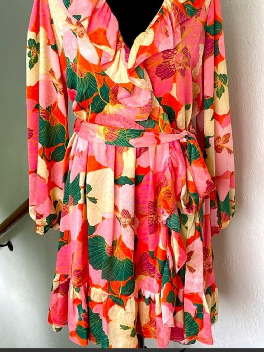 Taylor Pink & Orange Floral Dress